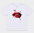 Lip tee in white